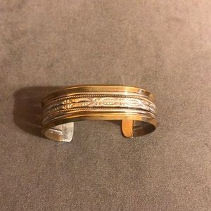 Gold and Silver Adjustable Bracelet.